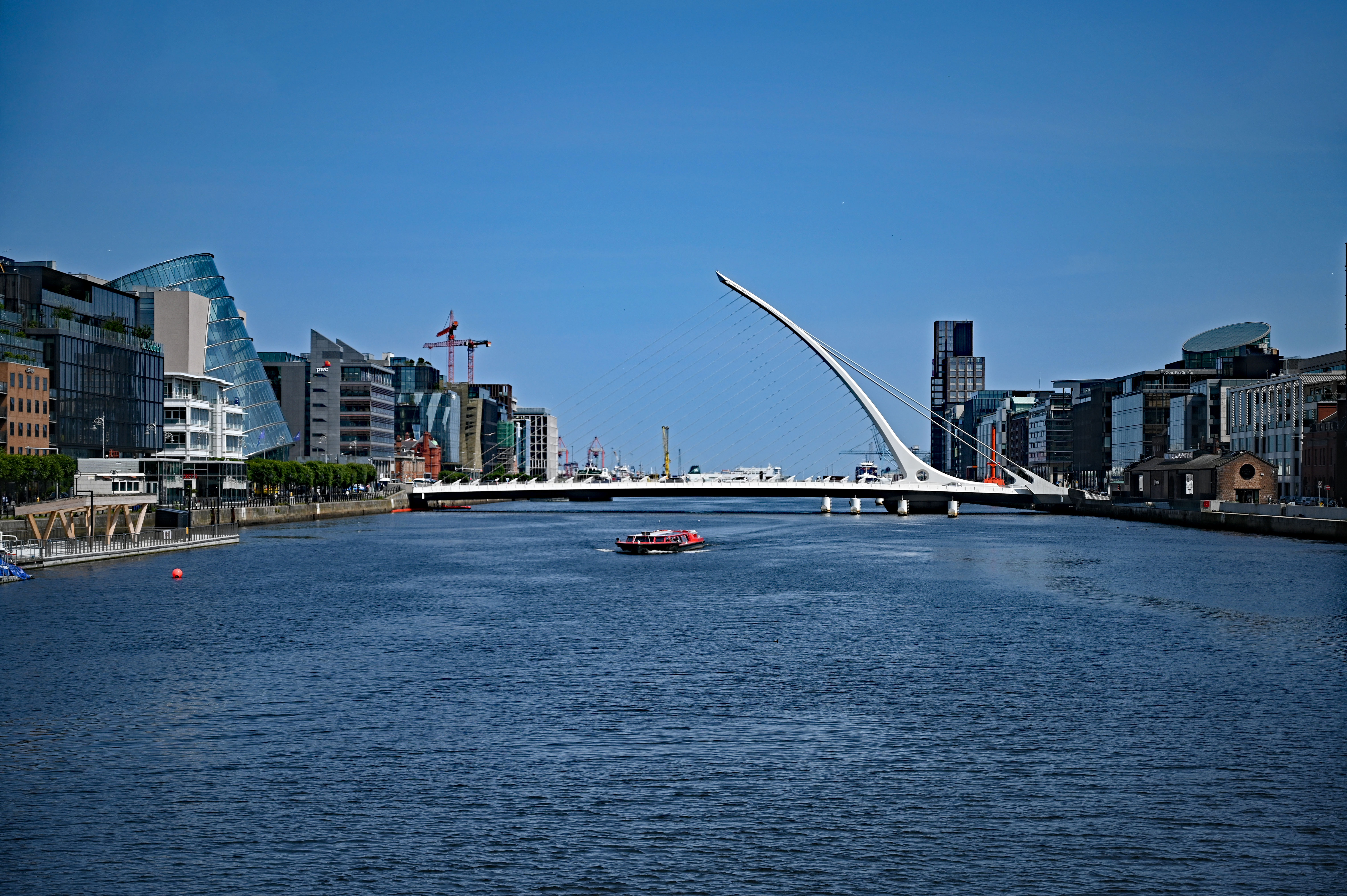 Samuel Beckett Bridge over the River Liffey, Dublin