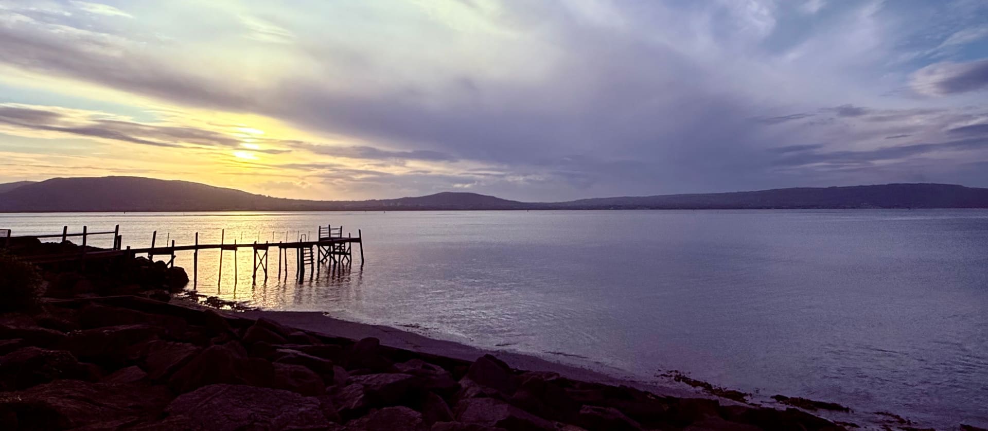 Belfast Lough at sunset from Holywood Old Pier